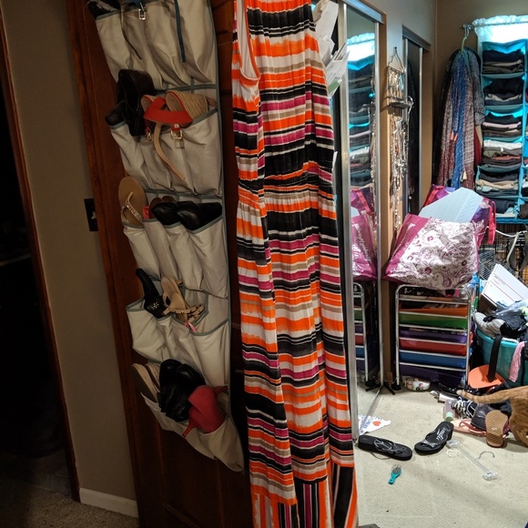 Lined colorful maxi dress - Picture 4 of 4